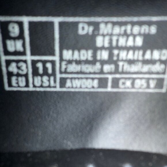 Dr. Martens Bethan black polished smooth t-bar mary jane size US W 11 - Picture 9 of 9